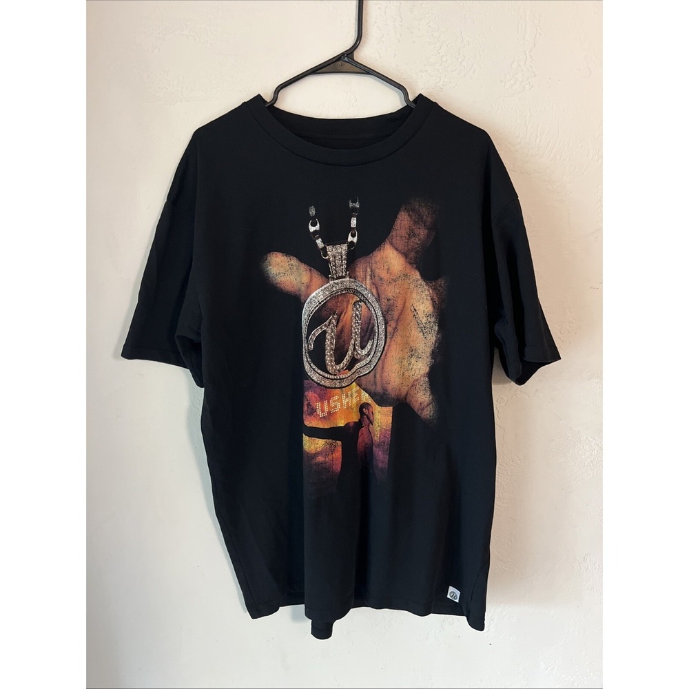 Usher Crew Neck Tshirt Mens Size XXL Rhinestone Vegas last night!!
